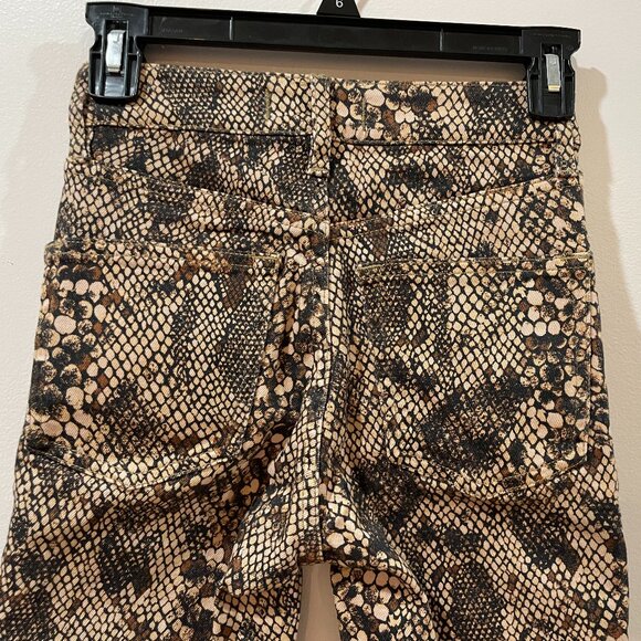 Free People "We The Free" Snake  Animal Print Raw Hem Jeans Sz 25 NWT Retail $98 - Picture 13 of 13